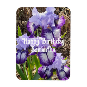 Blue Iris Irish Blume Blume Bluoral Birthday Magnet