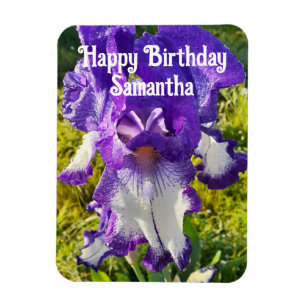 Blue Iris Irish Blume Blume Bluoral Birthday Magnet