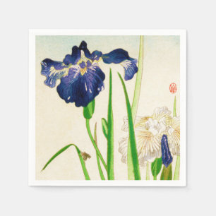 Blue Iris - Japanischer Aquarelldruck Serviette