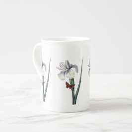 Blue Iris mit Butterfly Botanisch Prozellantasse