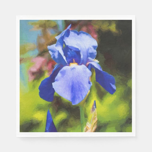 Blue Iris Serviette (Vorderseite)