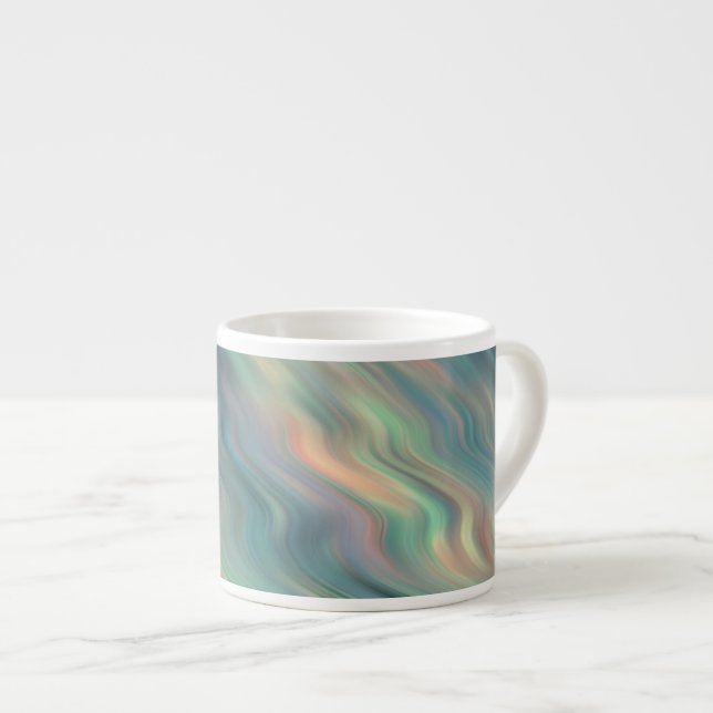 Blue Iris Wavy Texture Espressotasse (Vorderseite Rechts)
