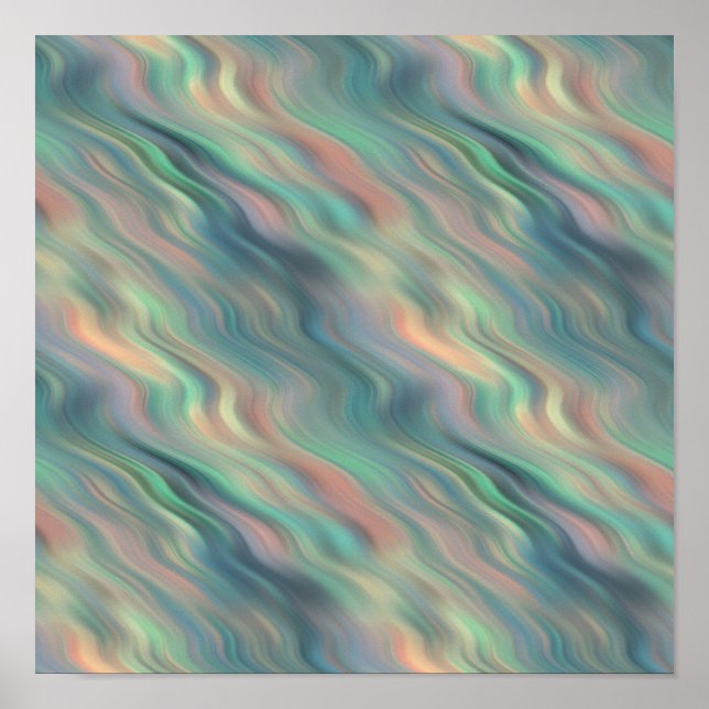 Blue Iris Wavy Texture Poster (Vorne)