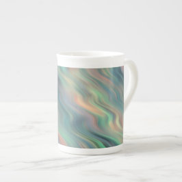 Blue Iris Wavy Texture Prozellantasse