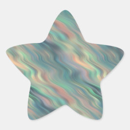 Blue Iris Wavy Texture Stern-Aufkleber
