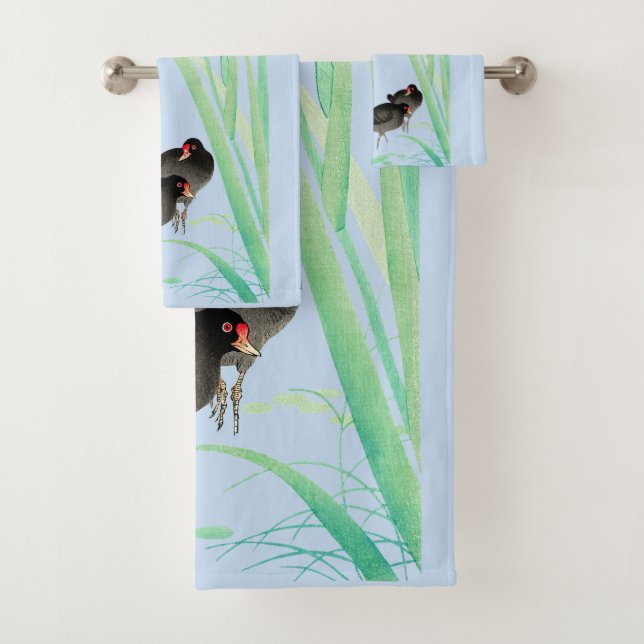 Blue Irises and Moorhens par Ohara Koson (En situation)