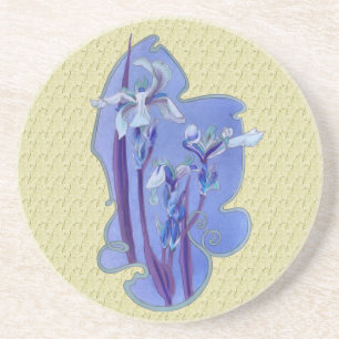 Blue Irises Art Floral Untersetzer