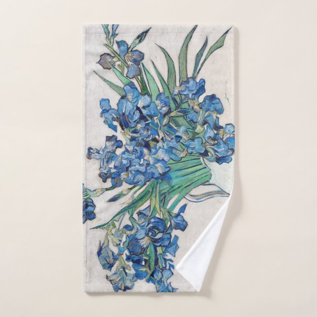 Blue Irises par Vincent Van Gogh Art (Serviette à main)