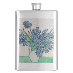 Blue Irises von Vincent Van Gogh Fine Art Flachmann