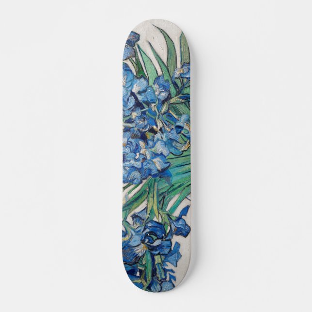 Blue Irises von Vincent Van Gogh Fine Art Skateboard (Vorne)
