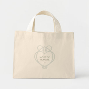 Blue Irish Swan Liebe Knot Trauzeugin Initialen Mini Stoffbeutel