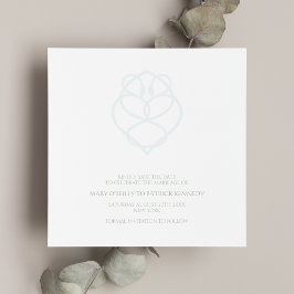 Blue Irish Swan Liebe Knot Wedding Save the Date