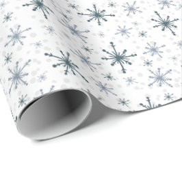 Blue-ish Gray Snowflake Tissue Paper Geschenkpapier