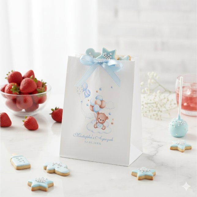 Blue Islamic Aqiqah Boy Favor Bags Geschenktütchen (Von Creator hochgeladen)