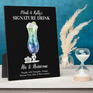 Blue Island Drink ・ PERSONALISIERTER Signature Dri Fotoplatte