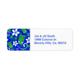 Blue Island Floral Tiki Masken