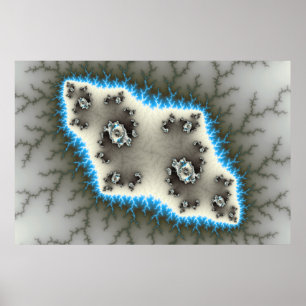 Blue Islands - Fractal Poster