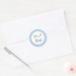 Blue It's a Boy Baby Shower Einladung Party Runder Aufkleber