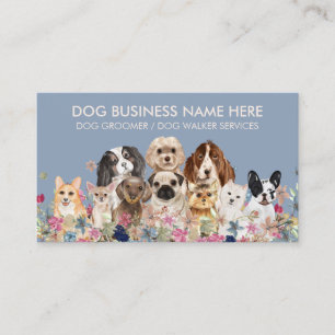 Blue Ivory Pet Grooming Hunde Sitters Groomer Visitenkarte