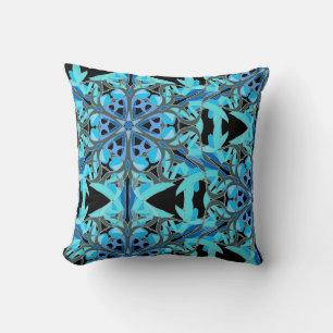 Blue Ivy, Mandala Design Kissen