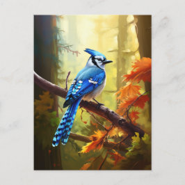 Blue Jay Bird Art Postkarte