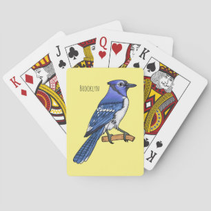 Blue Jay bird Cartoon Spielkarten
