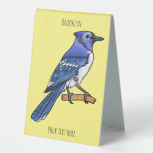 Blue Jay bird Cartoon Tischaufsteller