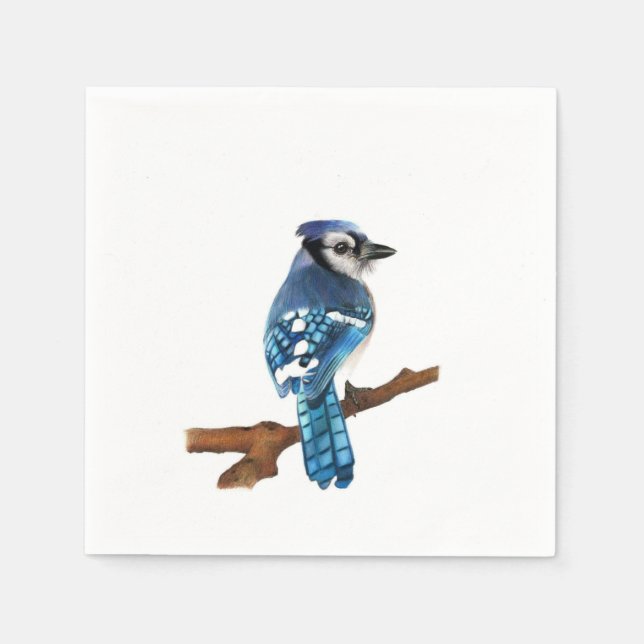 Blue Jay bird Napkins Serviette (Vorderseite)