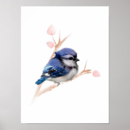 Blue Jay Bird Poster Print