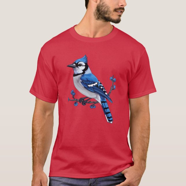 Blue Jay Bird T-Shirt (Vorderseite)