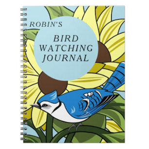 Blue Jay Bird Watching Journal Notizblock