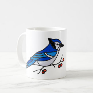Blue Jay Digital Stared Glass Suncatcher Tasse