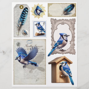 Blue Jay Ephemera Fussy Cuts
