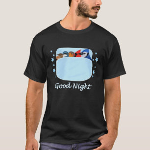 Blue Jay Kardinal Wren Teddy Bear Good Night Pyjam T-Shirt
