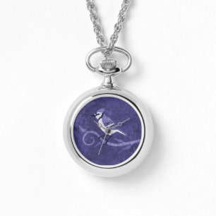 Blue Jay Necklace Watch Armbanduhr