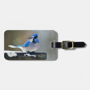 Blue Jay Painting - Original Bird Art Gepäckanhänger