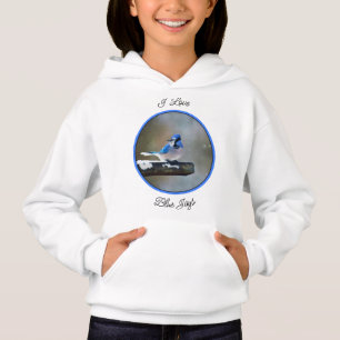 Blue Jay Painting - Original Bird Art Hoodie