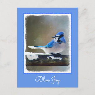 Blue Jay Painting - Original Bird Art Postkarte