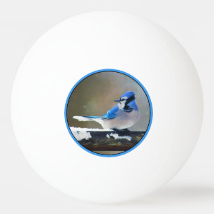 Blue Jay Painting - Original Bird Art Tischtennisball