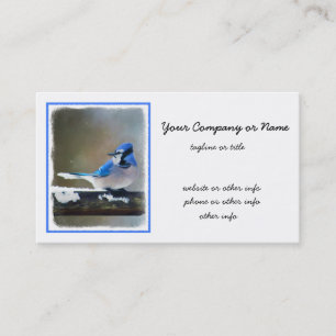 Blue Jay Painting - Original Bird Art Visitenkarte