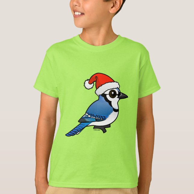 Blue Jay Santa T-Shirt (Vorderseite)