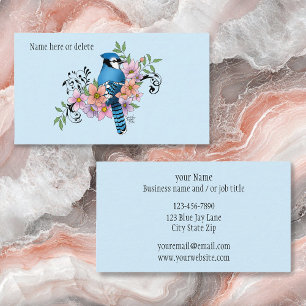 Blue Jay Spring Blumen Visitenkarte