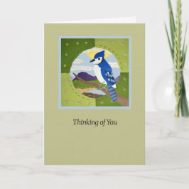 Blue Jay "Thinking of You" Art Card Karte