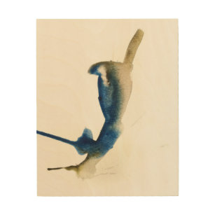 Blue Jay Watercolor Print von Oliver on Wood Holzwanddeko