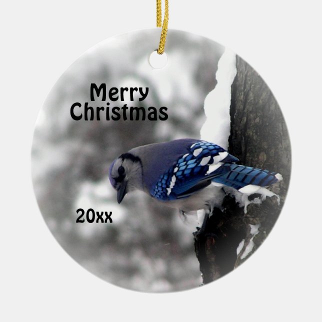 Blue Jay Weihnachtsschmuck Frohe Weihnachtsfeier (Vorne)