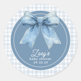 Blue Jean Baby Baby Shower Runder Aufkleber