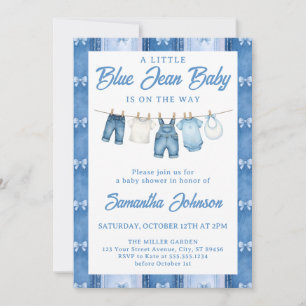 Blue Jean Baby Boy Baby Shower Einladung