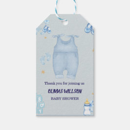Blue jean Baby denim Baby Dusche Einladung Geschenkanhänger