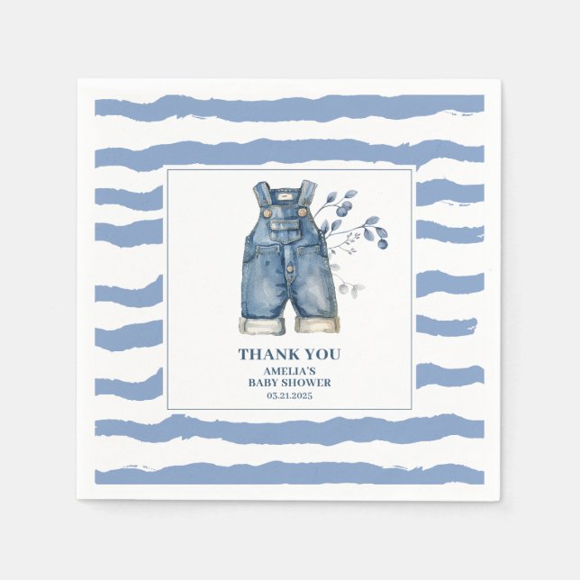 Blue jean baby Denim Country Baby Dusche Serviette (Vorderseite)