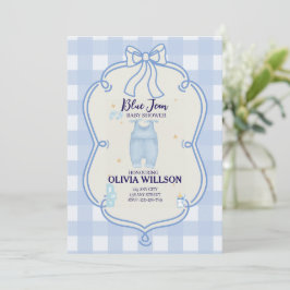 Blue jean baby Denim Country Western Babydusche Einladung